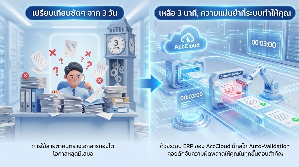 เปรียบเทียบชัดๆจาก 3 วัน เหลือ 3 นาที,ความแม่นยำที่ระบบทำให้คุณ