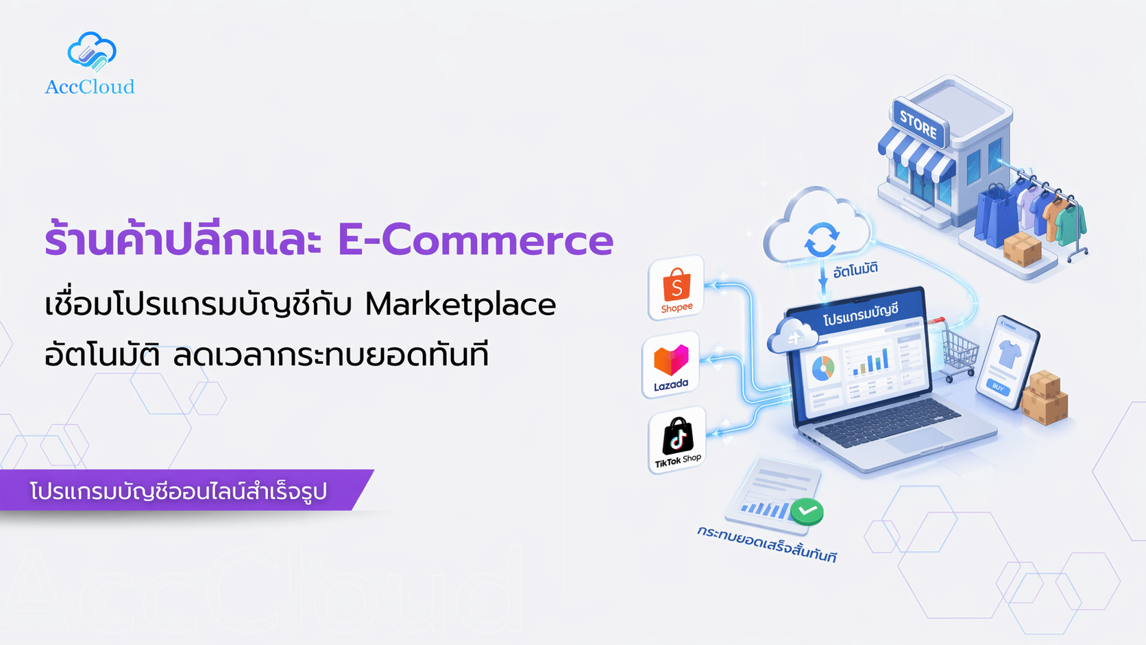 ร้านค้าปลีกและ E-Commerce เชื่อมโปรแกรมบัญชีกับ Marketplace อัตโนมัติ ลดเวลากระทบยอดทันที post thumbnail image