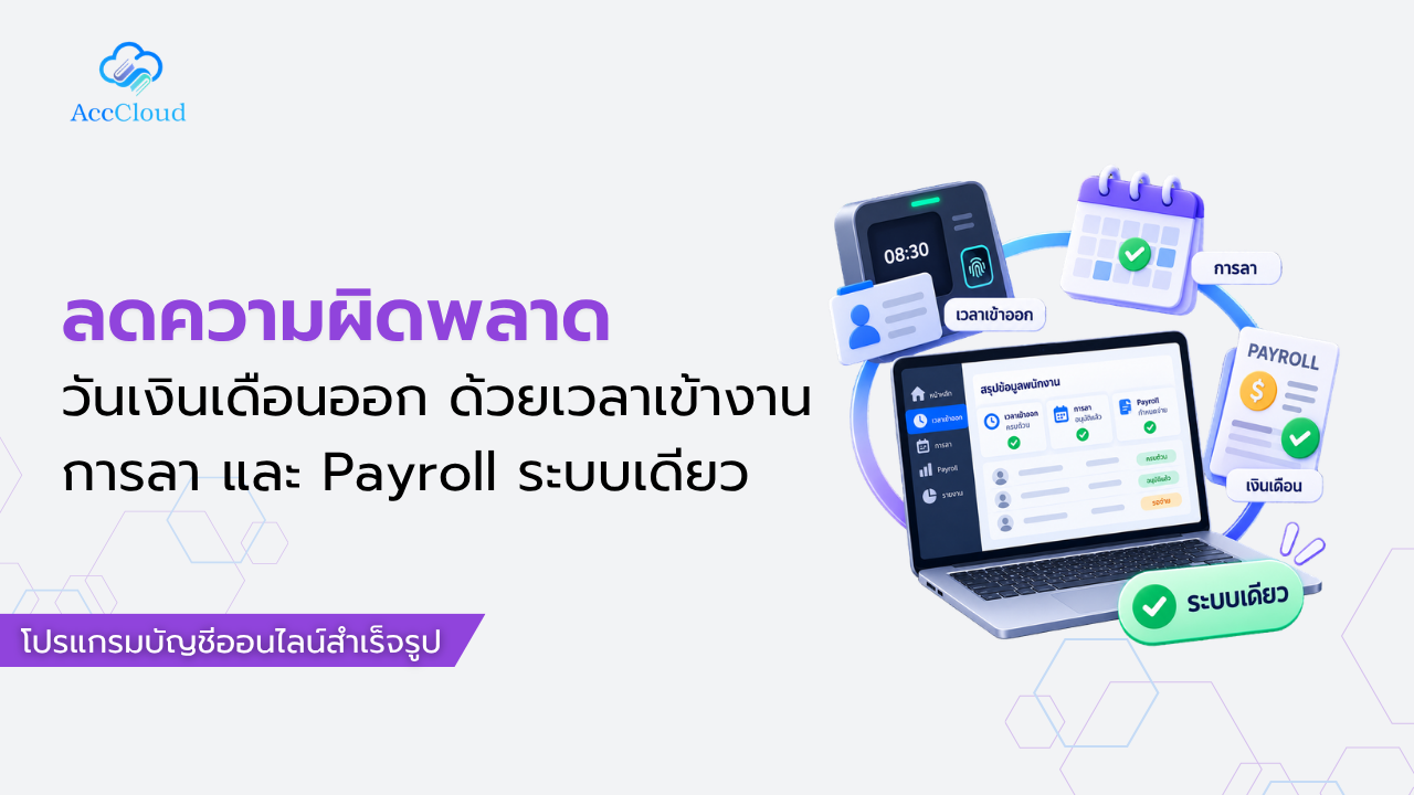 ลดความผิดพลาดวันเงินเดือนออก ด้วยเวลาเข้างาน การลา และ Payroll ระบบเดียว post thumbnail image